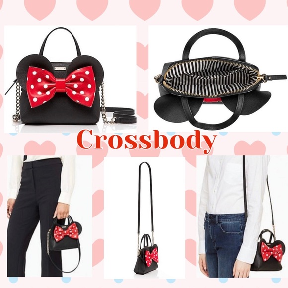 Kate Spade New York X Minnie Mouse Small Neema Backpack, Wallet, & Crossbody NWT - Picture 3 of 13